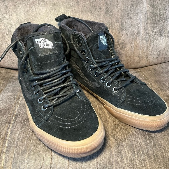 Vans Other - Men’s Vans Sk8-Hi MTE Black & Gum Suede Shoes